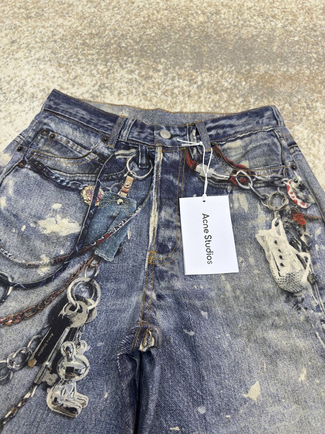 Acne Studios 3D打印牛仔裤 长裤 裤子 蓝色 B0 B00374-863