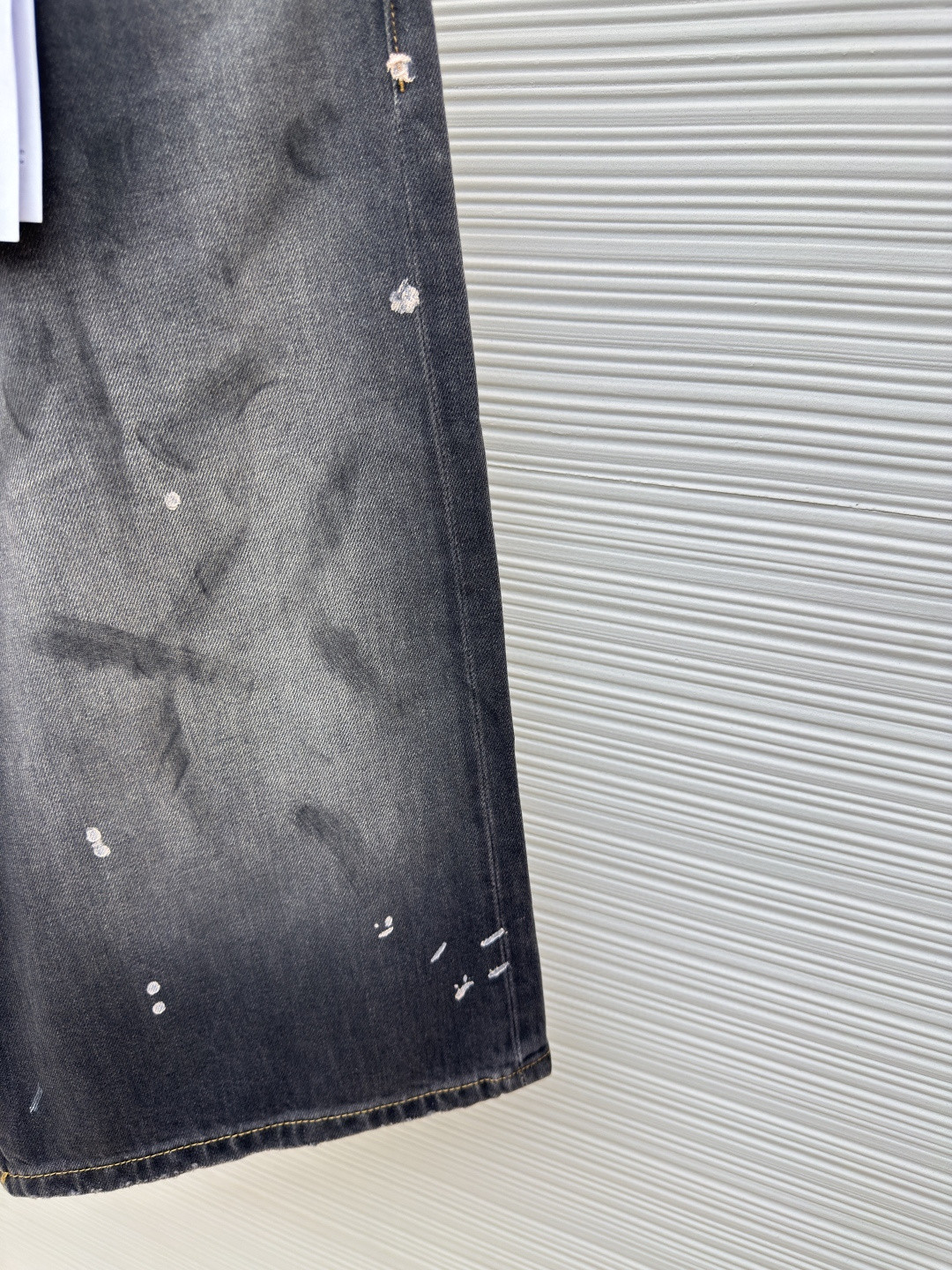 Acne Studios 泼墨涂绘牛仔七分裤 短裤 牛仔裤 裤子 黑色 A7 BE0173-900