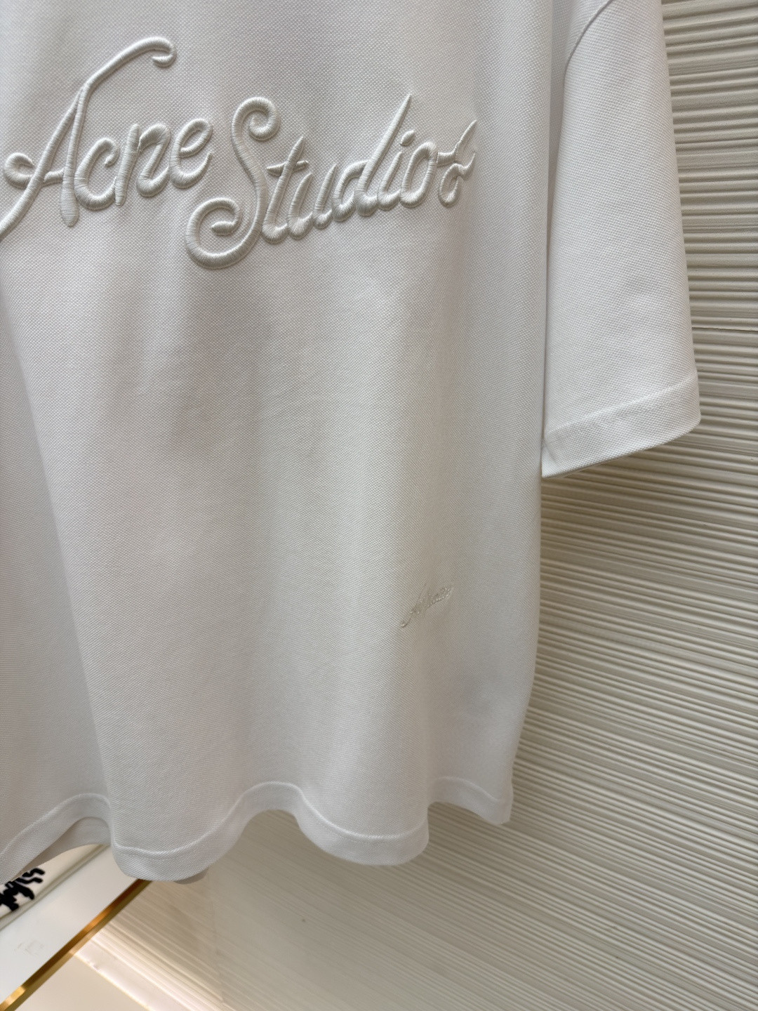 Acne Studios 3D刺绣徽标圆领T恤 短袖 白色 黑色 蓝色 A0 CL0327-183
