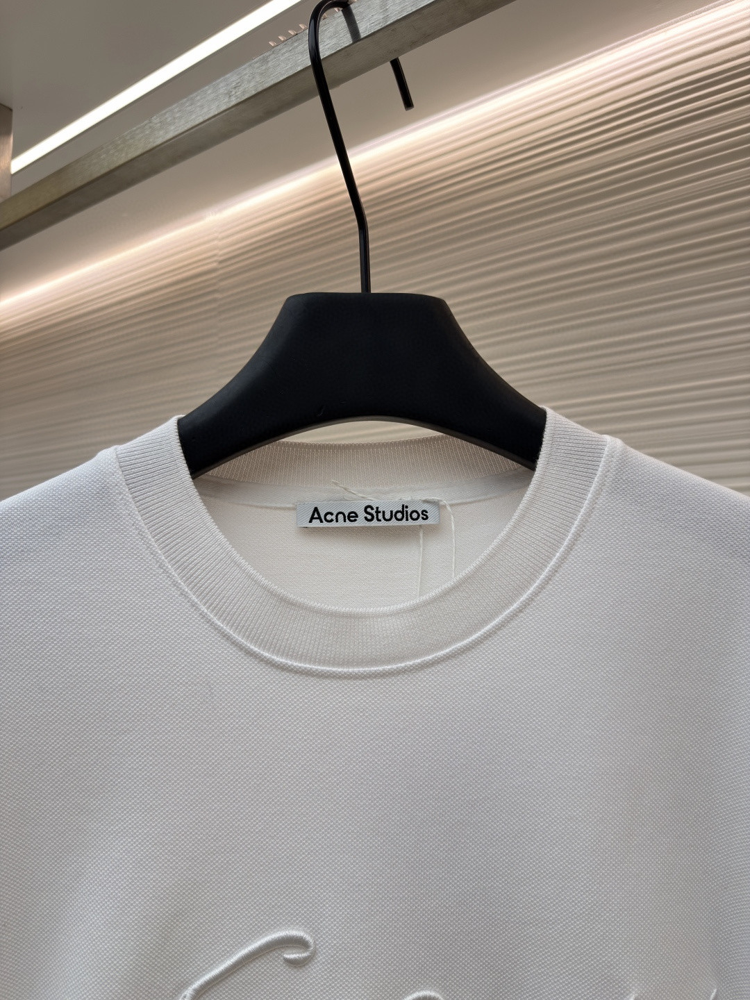 Acne Studios 3D刺绣徽标圆领T恤 短袖 白色 黑色 蓝色 A0 CL0327-183
