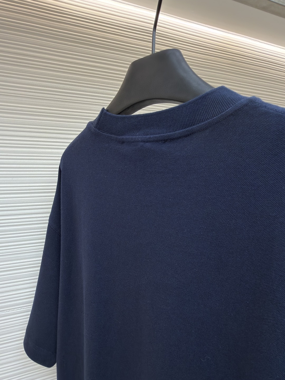 Acne Studios 3D刺绣徽标圆领T恤 短袖 白色 黑色 蓝色 A0 CL0327-183