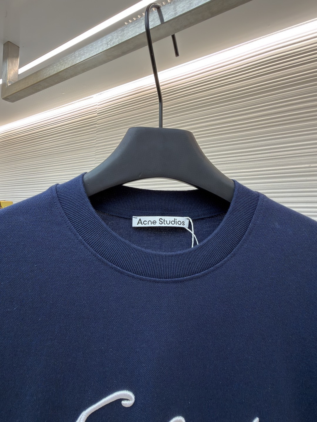 Acne Studios 3D刺绣徽标圆领T恤 短袖 白色 黑色 蓝色 A0 CL0327-183