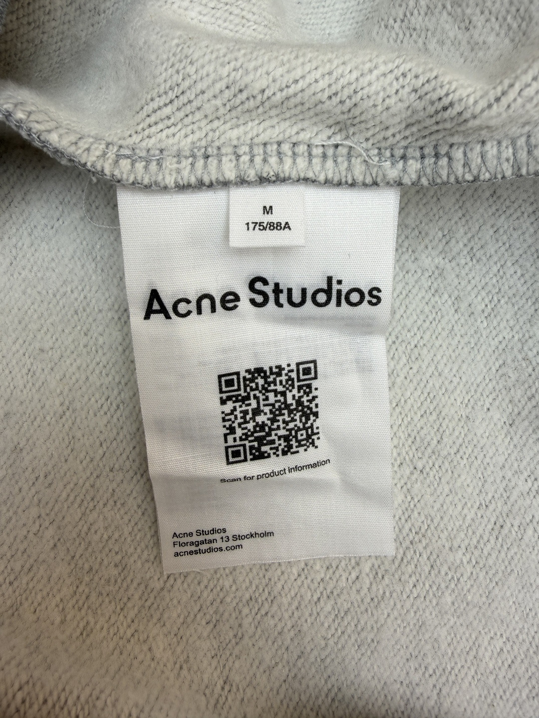 Acne Studios 印花徽标高领卫衣 运动衫 外套 长袖 灰色 B0 AI0166-990