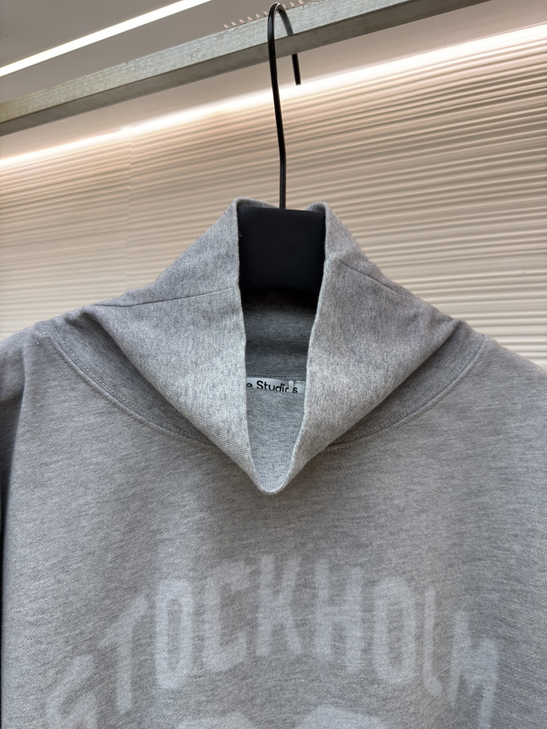 Acne Studios 印花徽标高领卫衣 运动衫 外套 长袖 灰色 B0 AI0166-990