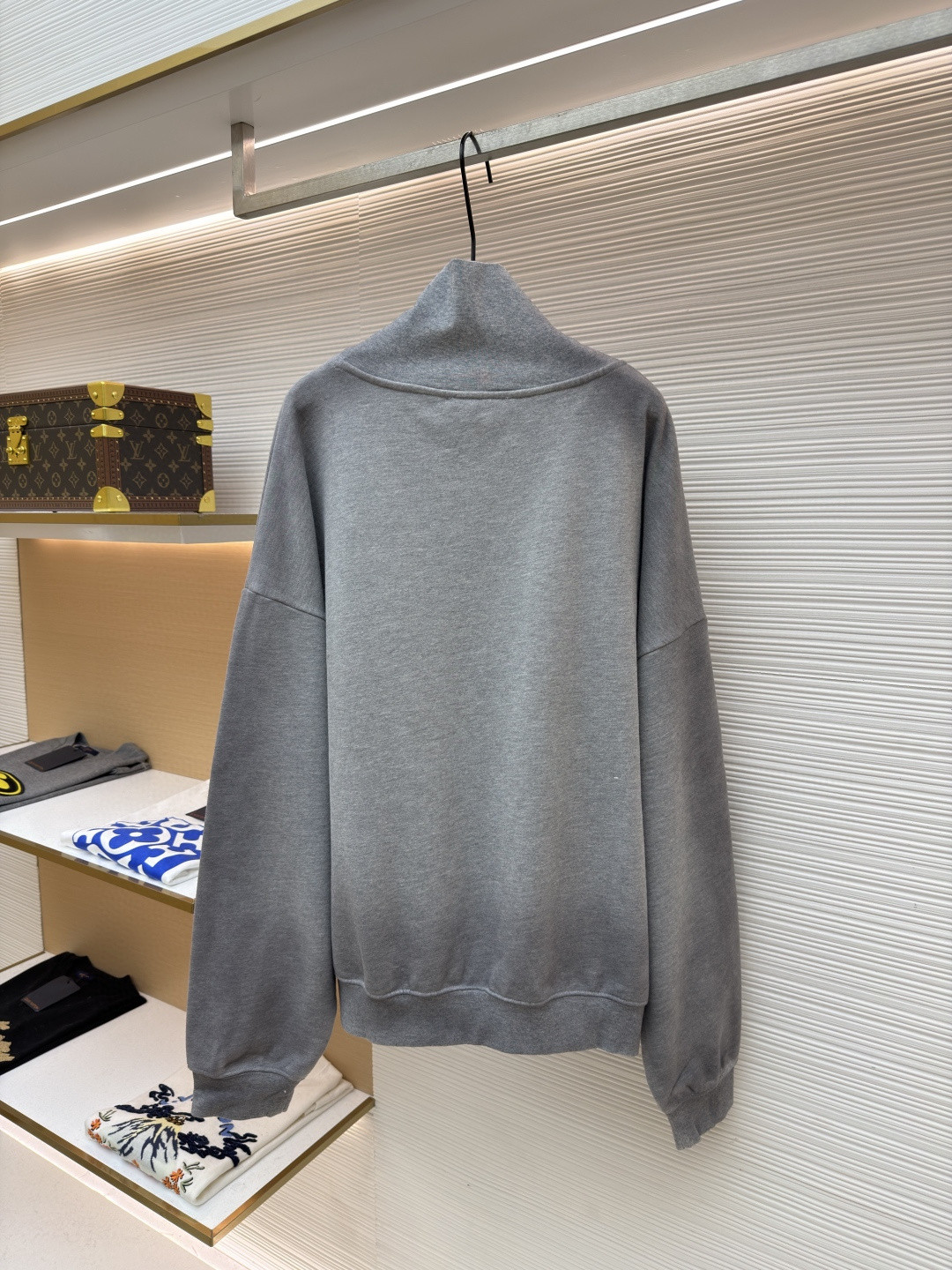 Acne Studios 印花徽标高领卫衣 运动衫 外套 长袖 灰色 B0 AI0166-990