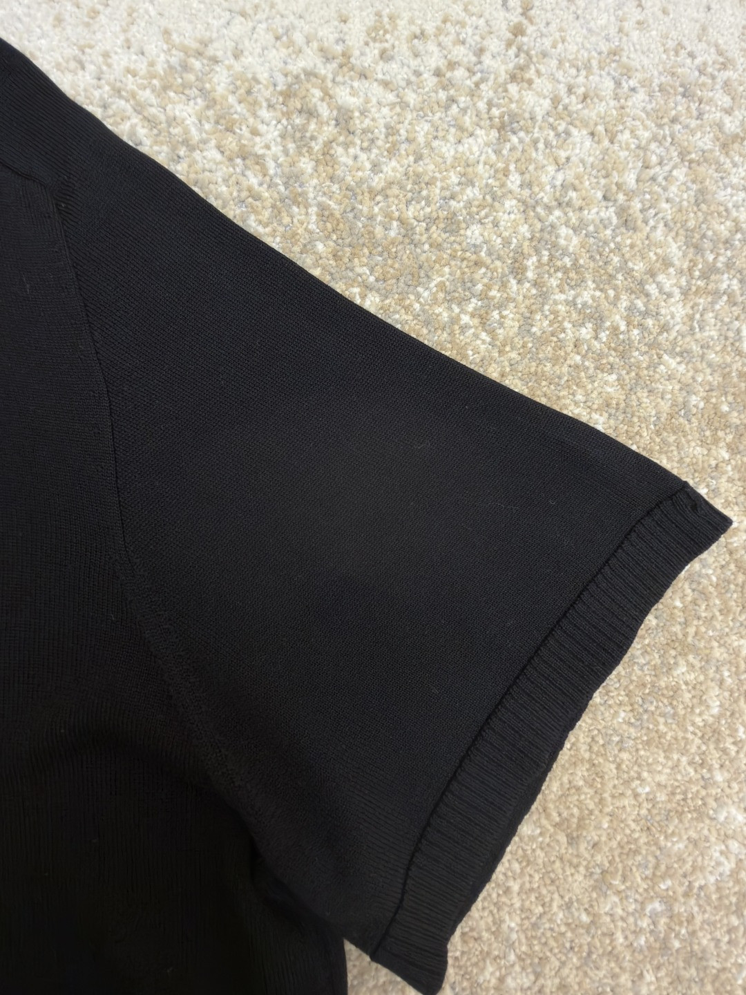 Acne Studios 徽标短袖针织衫 T恤 黑色 A5