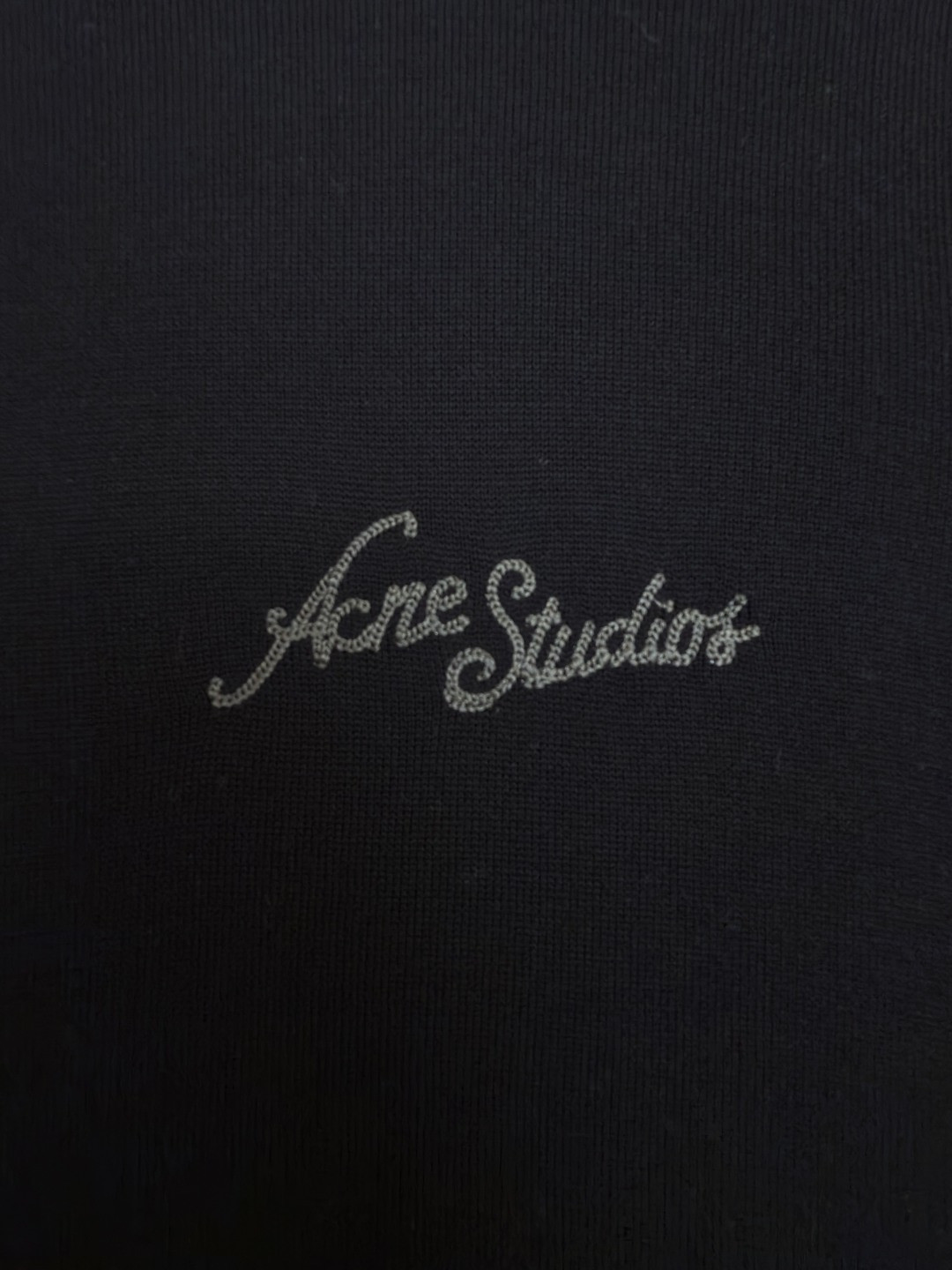 Acne Studios 徽标短袖针织衫 T恤 黑色 A5