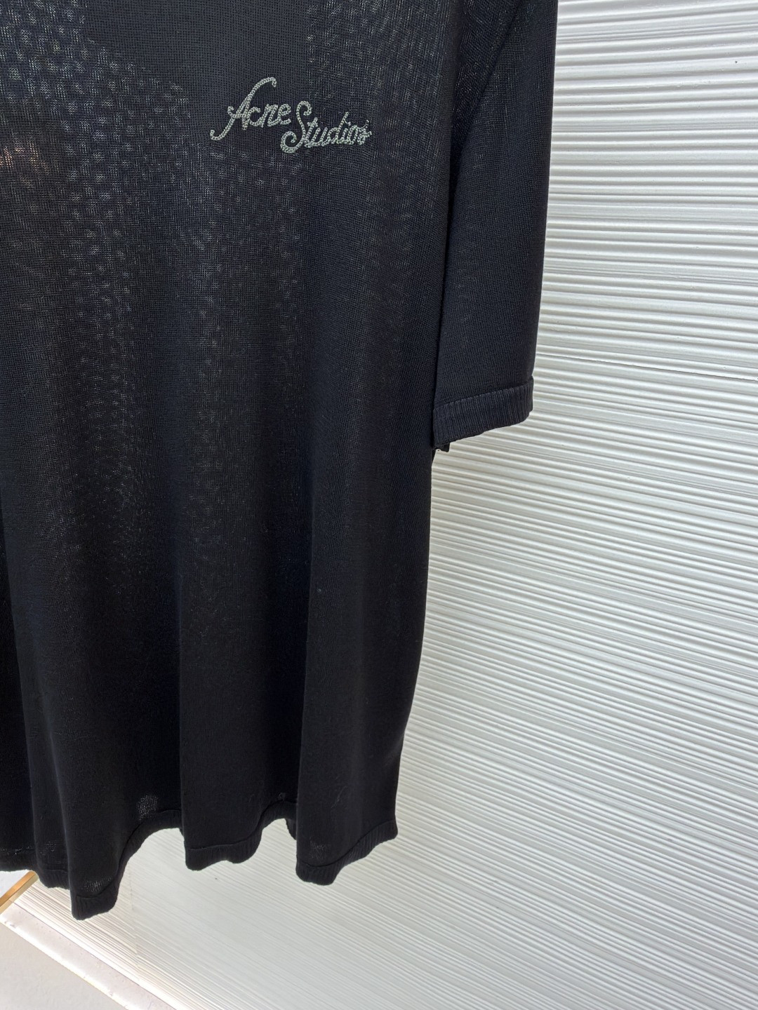 Acne Studios 徽标短袖针织衫 T恤 黑色 A5
