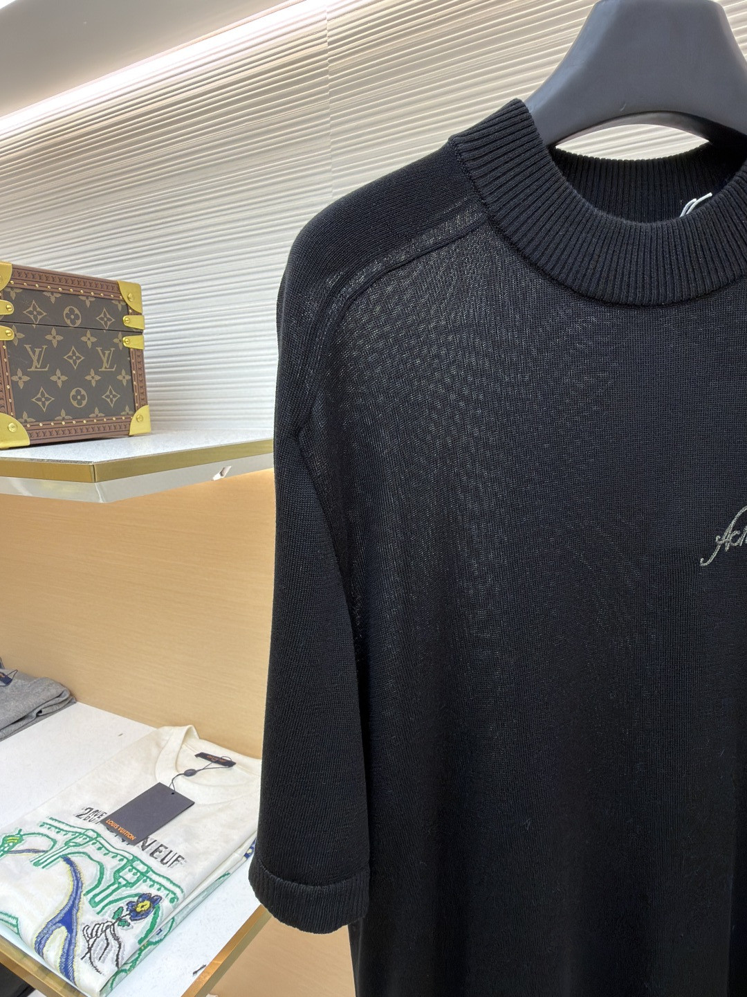 Acne Studios 徽标短袖针织衫 T恤 黑色 A5