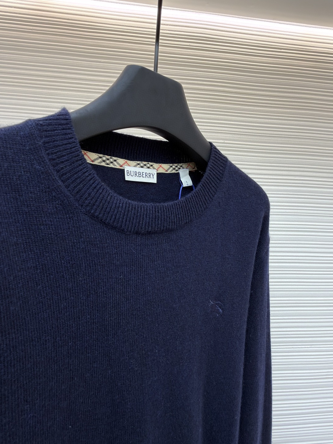 Burberry 巴宝莉 刺绣圆领针织衫 毛衣 长袖 外套 灰色 蓝色 B0 81130871