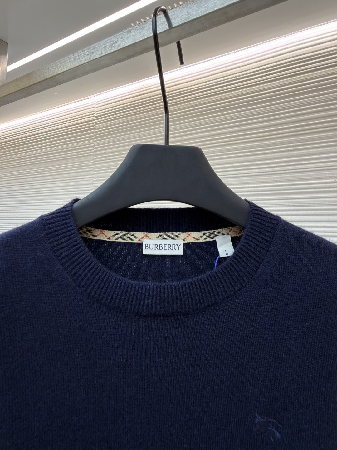 Burberry 巴宝莉 刺绣圆领针织衫 毛衣 长袖 外套 灰色 蓝色 B0 81130871