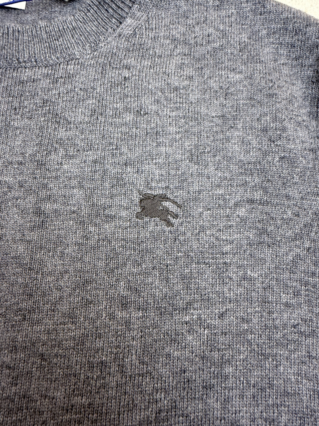 Burberry 巴宝莉 刺绣圆领针织衫 毛衣 长袖 外套 灰色 蓝色 B0 81130871