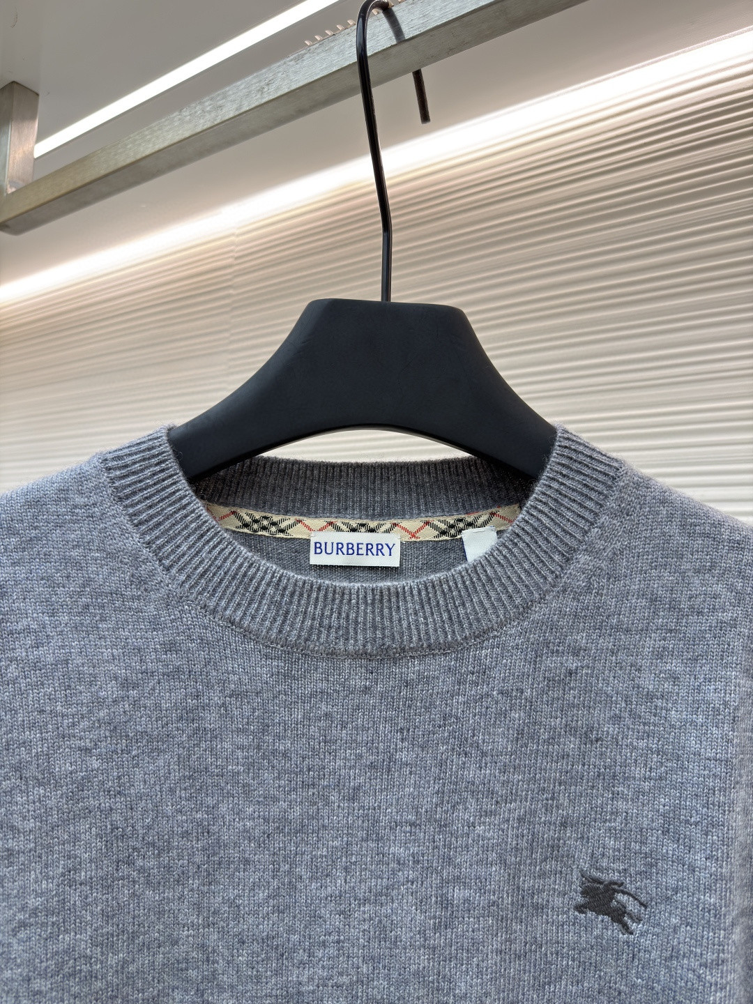 Burberry 巴宝莉 刺绣圆领针织衫 毛衣 长袖 外套 灰色 蓝色 B0 81130871