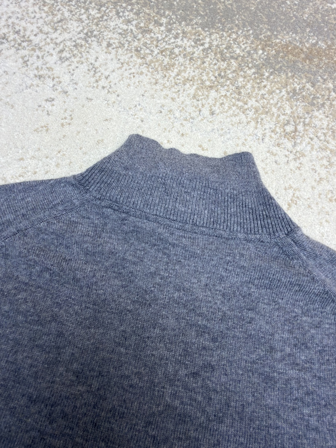 Burberry 巴宝莉 刺绣半拉链高领针织衫 毛衣 长袖 外套 灰色 蓝色 B0 81121321