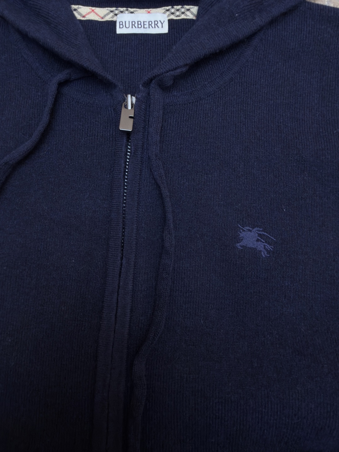 Burberry 巴宝莉 刺绣拉链开衫 连帽卫衣 毛衣 长袖 外套 灰色 蓝色 B0 81121341
