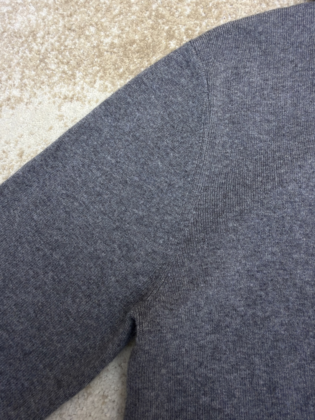 Burberry 巴宝莉 刺绣拉链开衫 连帽卫衣 毛衣 长袖 外套 灰色 蓝色 B0 81121341