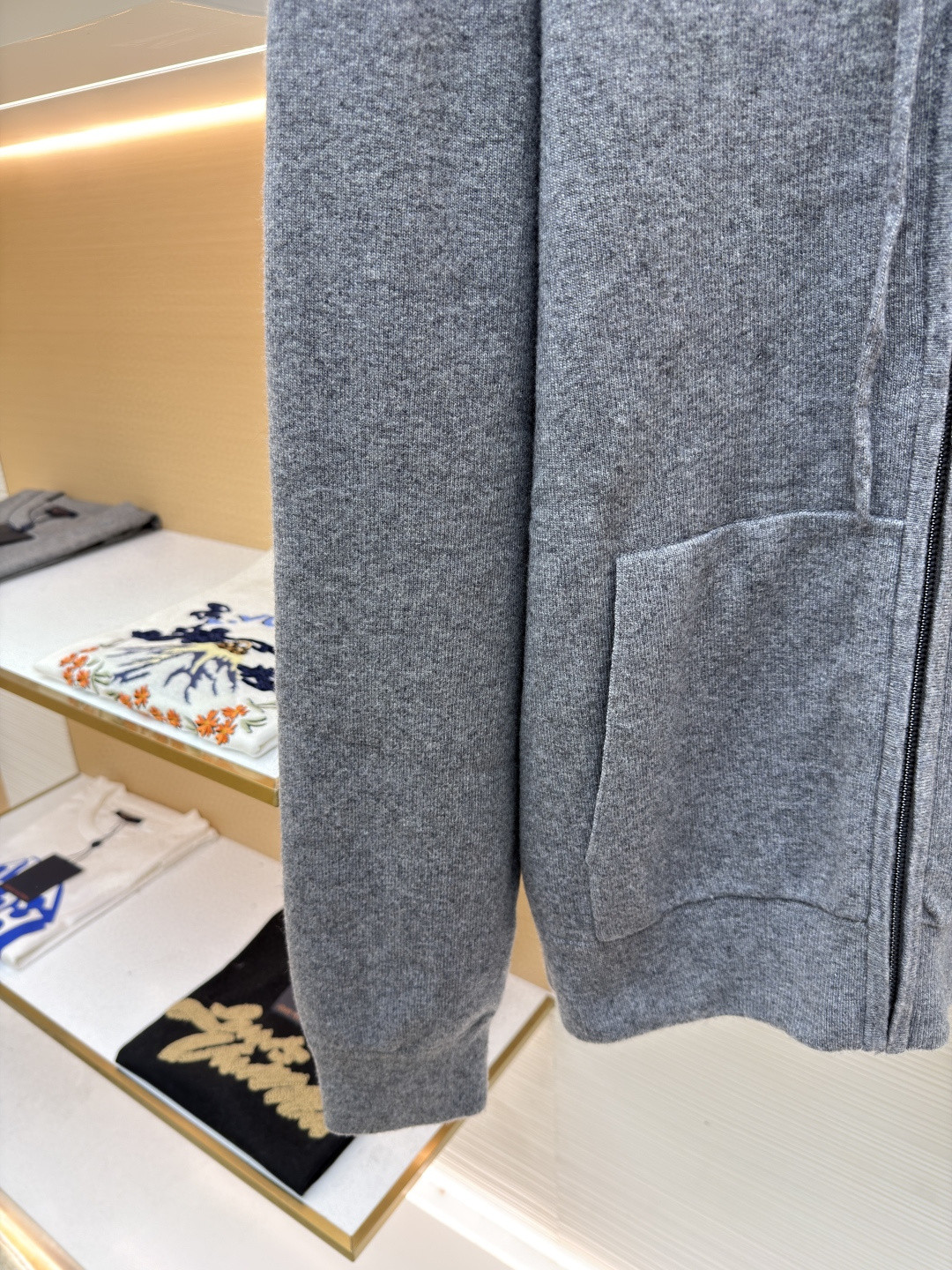 Burberry 巴宝莉 刺绣拉链开衫 连帽卫衣 毛衣 长袖 外套 灰色 蓝色 B0 81121341