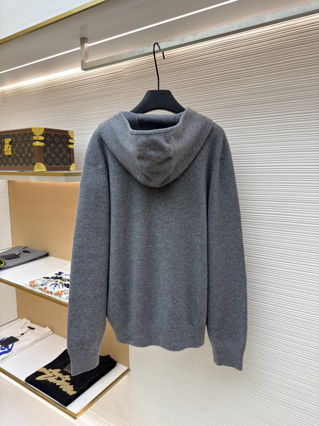 Burberry 巴宝莉 刺绣拉链开衫 连帽卫衣 毛衣 长袖 外套 灰色 蓝色 B0 81121341