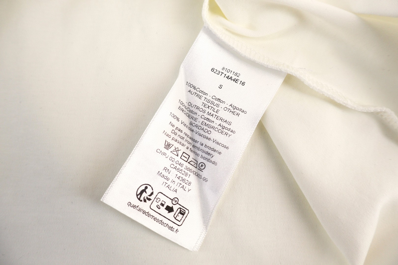 DIOR 迪奥 宣言刺绣圆领T恤 短袖 白色 黑色 A0 693J661A3282-C981