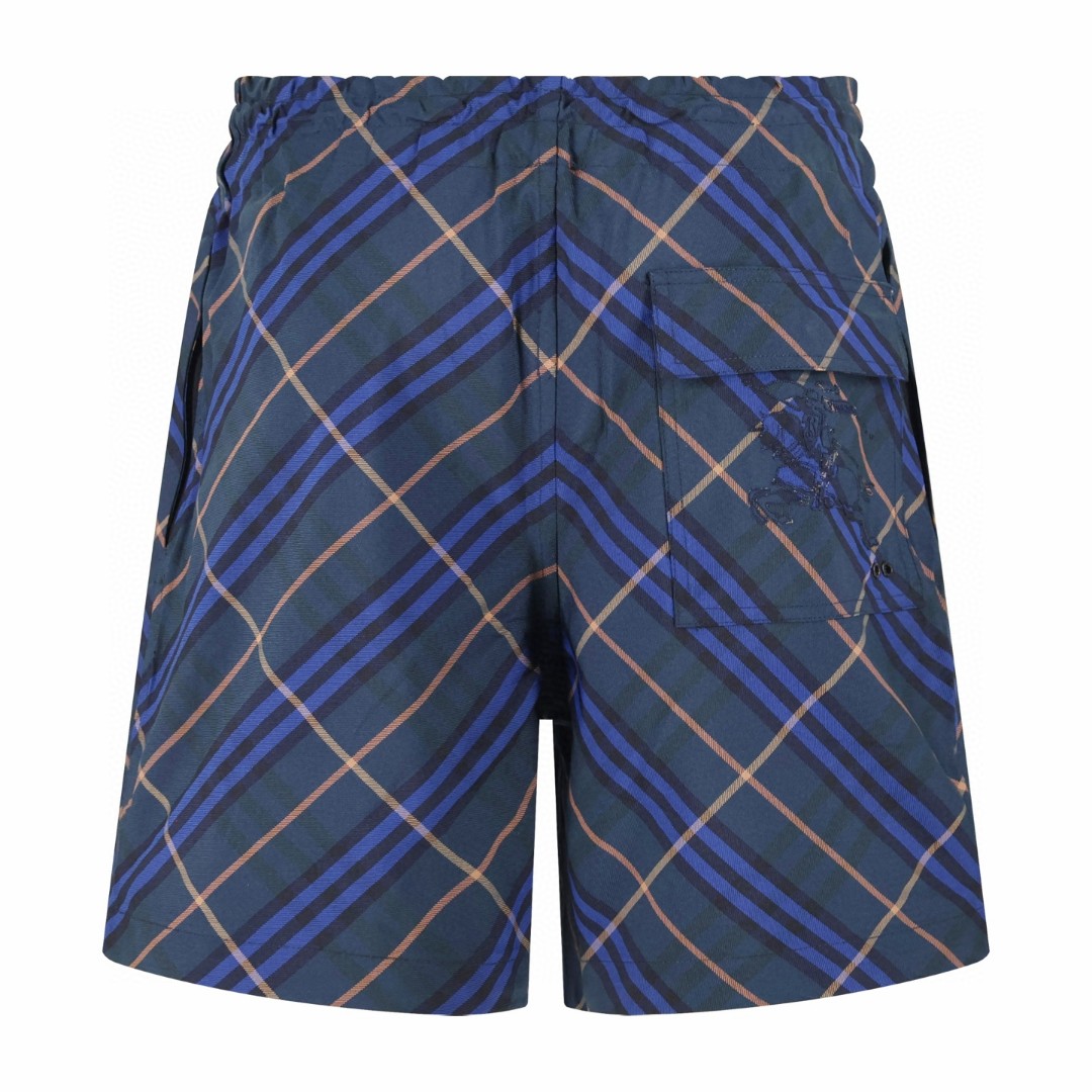 Burberry 巴宝莉 斜纹战马松紧腰沙滩短裤 裤子 五分裤 休闲裤 米色 卡其色 蓝色 A5 81055081