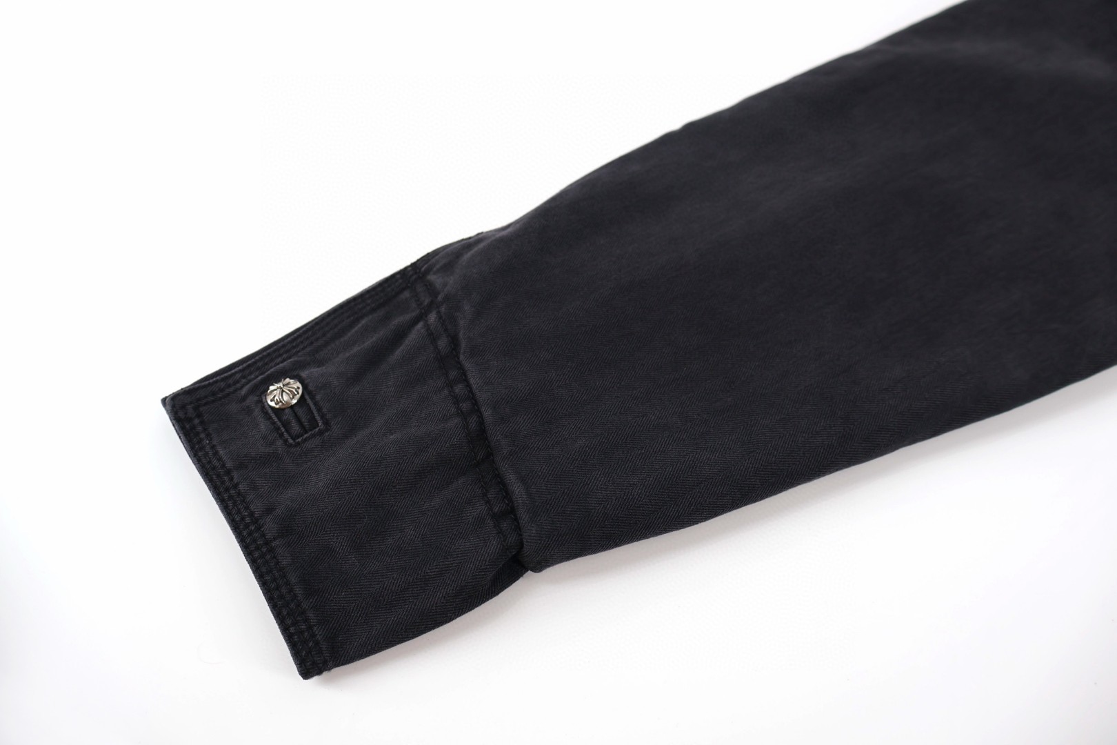 Chrome Hearts 克罗心 鱼骨纹水洗工装棉服 夹克 外套 长袖 黑色 C0