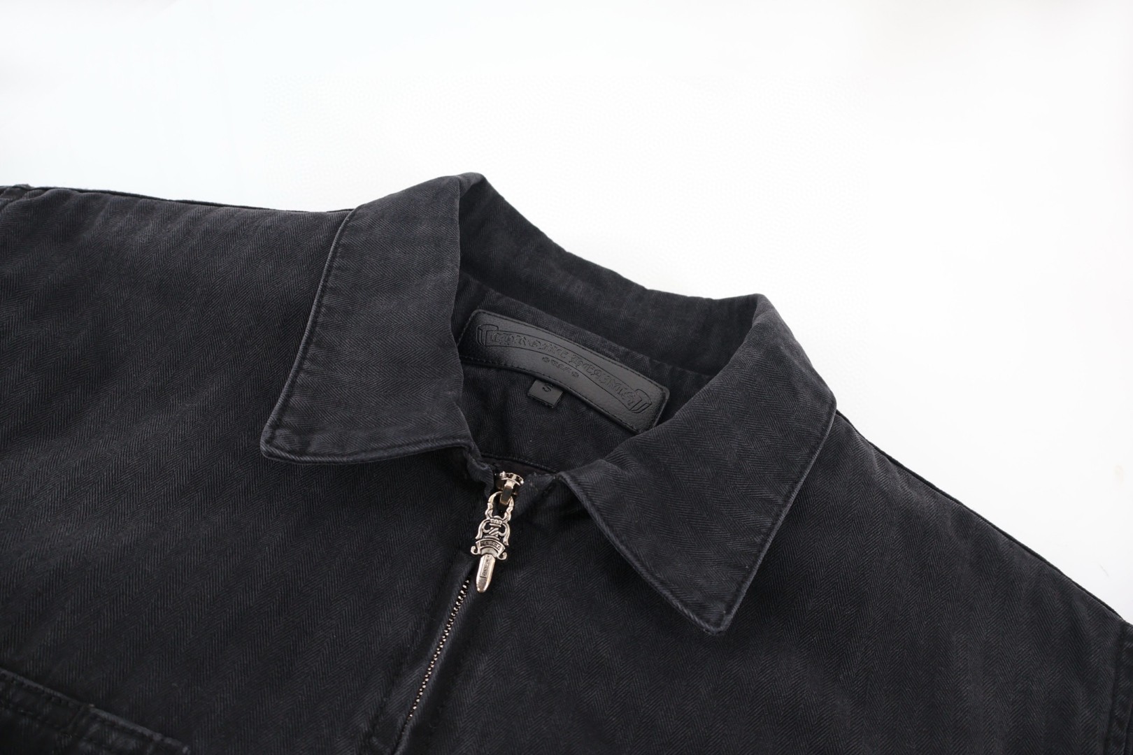 Chrome Hearts 克罗心 鱼骨纹水洗工装棉服 夹克 外套 长袖 黑色 C0