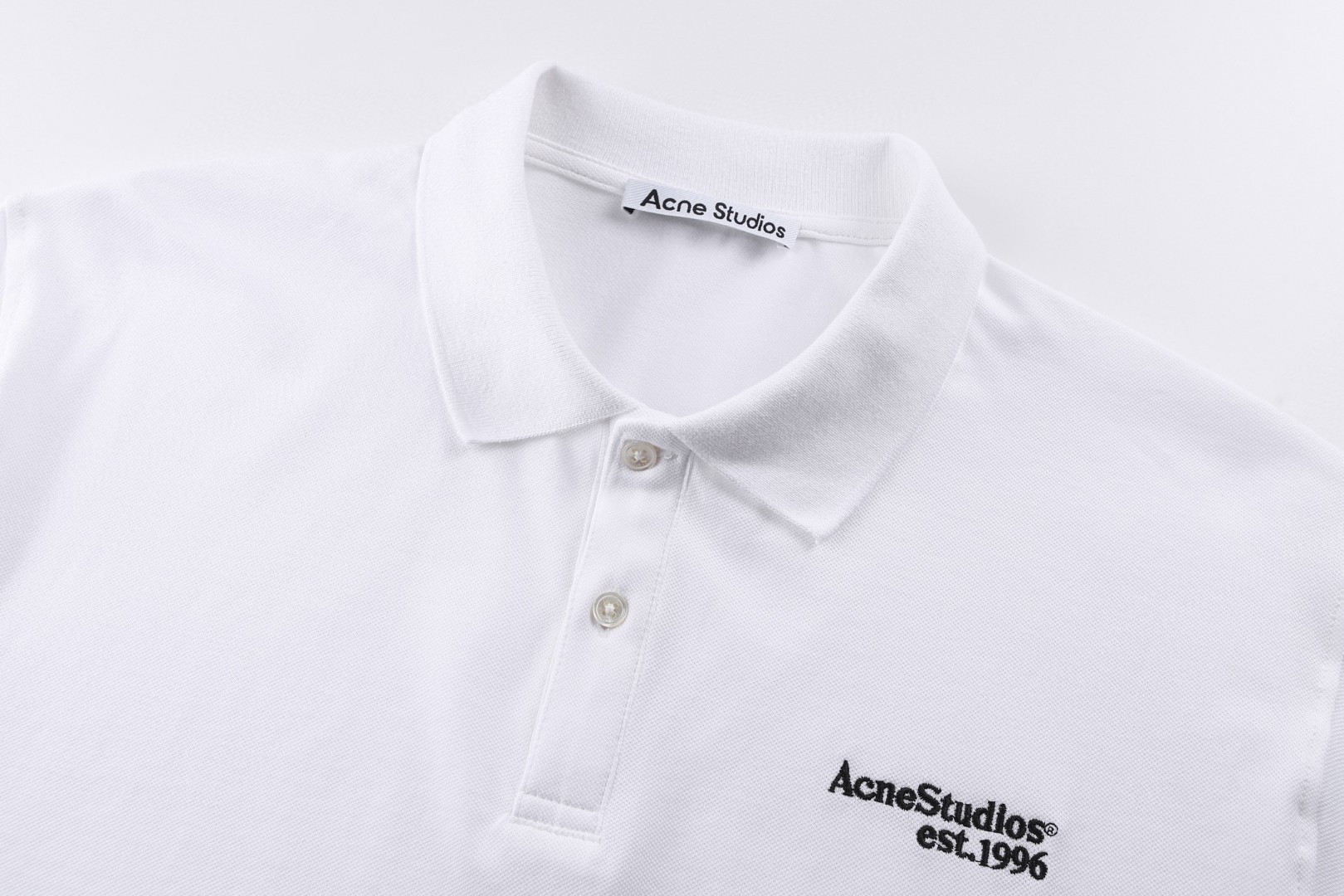 Acne Studios 翻领徽标刺绣Polo衫 T恤 短袖 黑色 红色 白色 A0 BL0433-900
