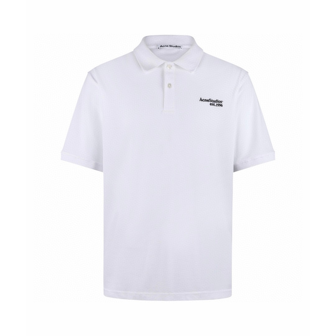 Acne Studios 翻领徽标刺绣Polo衫 T恤 短袖 黑色 红色 白色 A0 BL0433-900