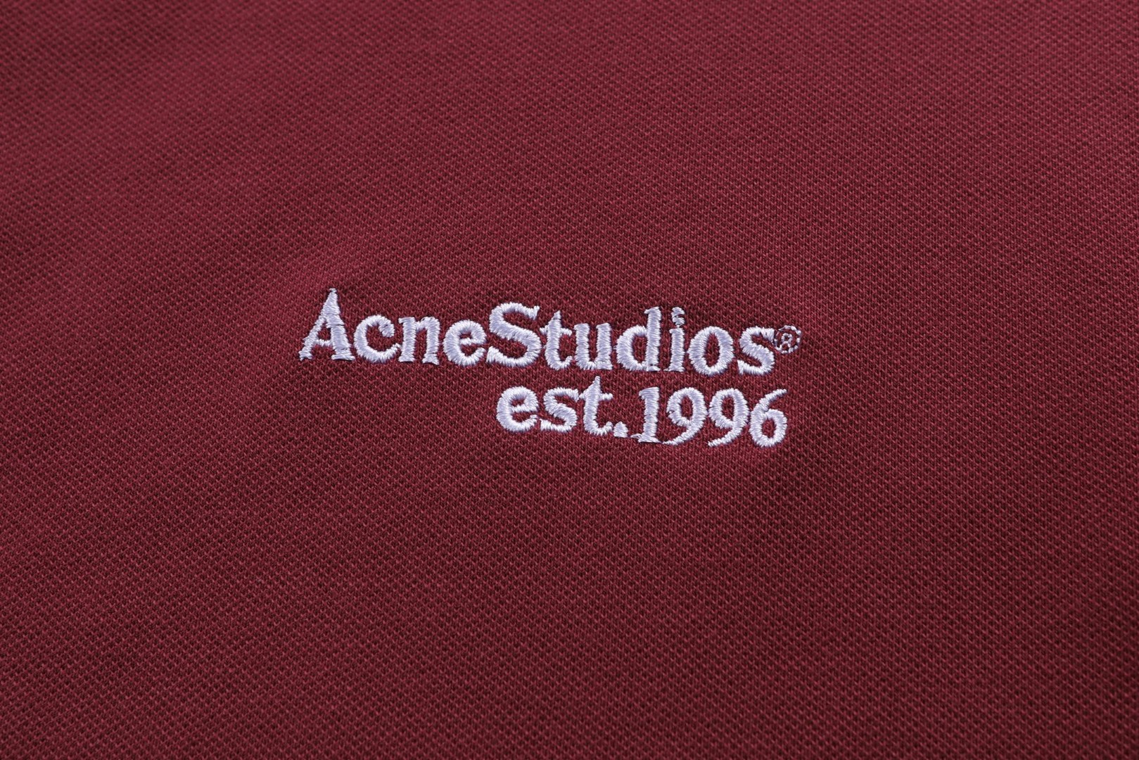 Acne Studios 翻领徽标刺绣Polo衫 T恤 短袖 黑色 红色 白色 A0 BL0433-900