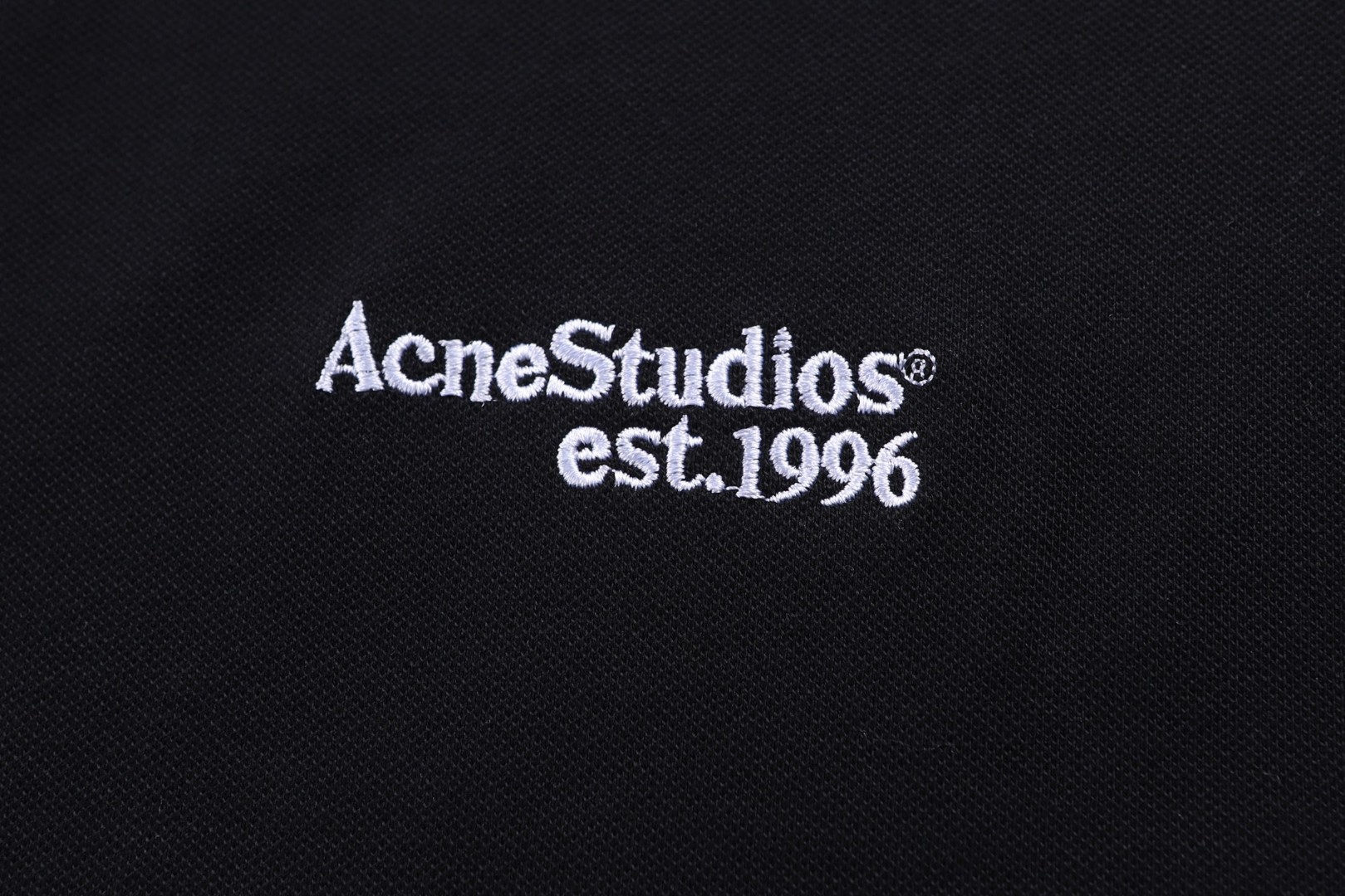 Acne Studios 翻领徽标刺绣Polo衫 T恤 短袖 黑色 红色 白色 A0 BL0433-900