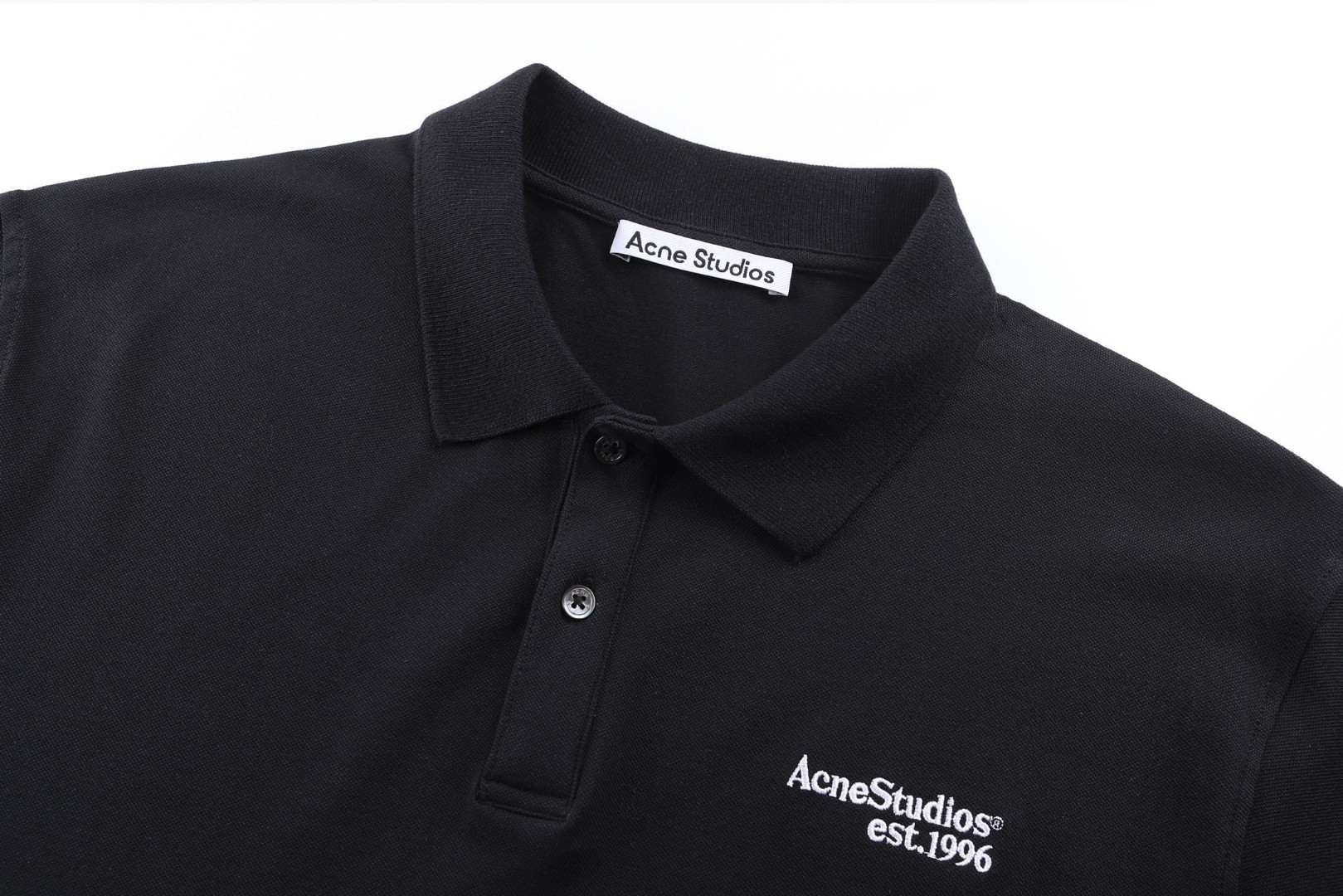 Acne Studios 翻领徽标刺绣Polo衫 T恤 短袖 黑色 红色 白色 A0 BL0433-900
