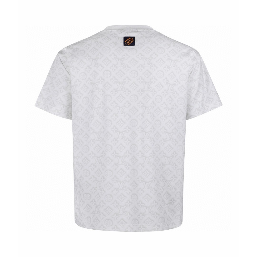 LOUIS VUITTON 路易威登 LV 老花满印T恤 短袖 白色 A0 1AJCB9