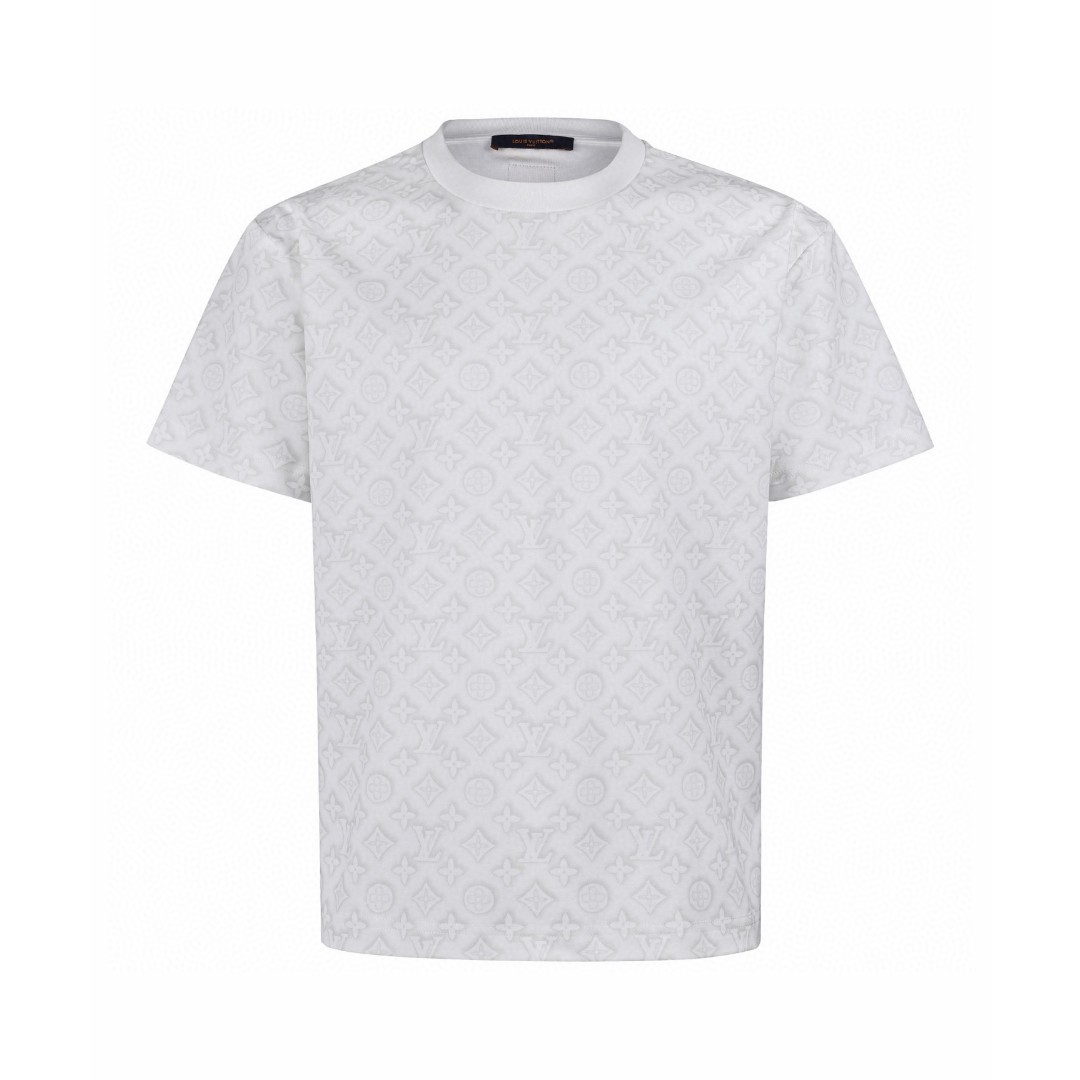 LOUIS VUITTON 路易威登 LV 老花满印T恤 短袖 白色 A0 1AJCB9
