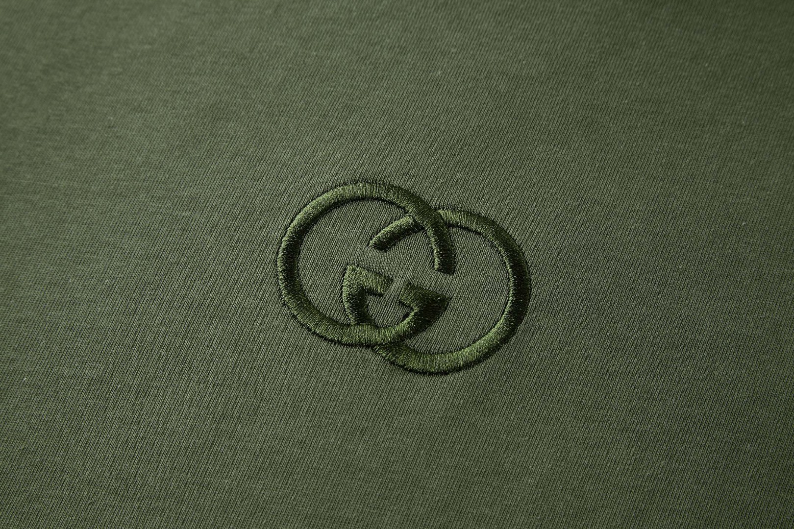 GUCCI 古驰 标识刺绣圆领短袖T恤 夏季 黑色 绿色 A0 854394-XJHN0-1043