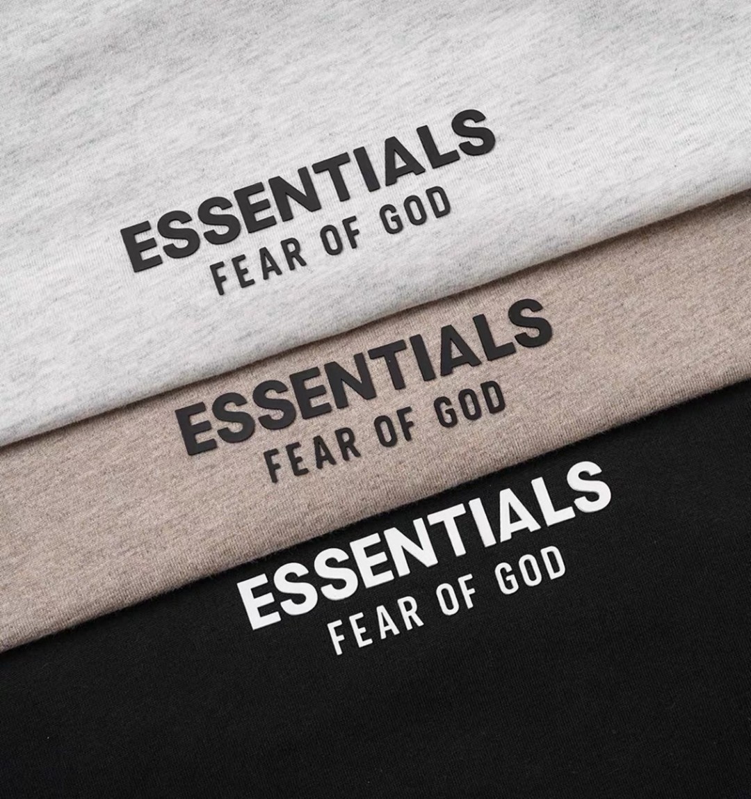 Fear of God Essentials HOLIDAY系列 字母印花圆领短袖 T恤 男女同款 夏款 浅雾灰 陨石黑 深雾灰