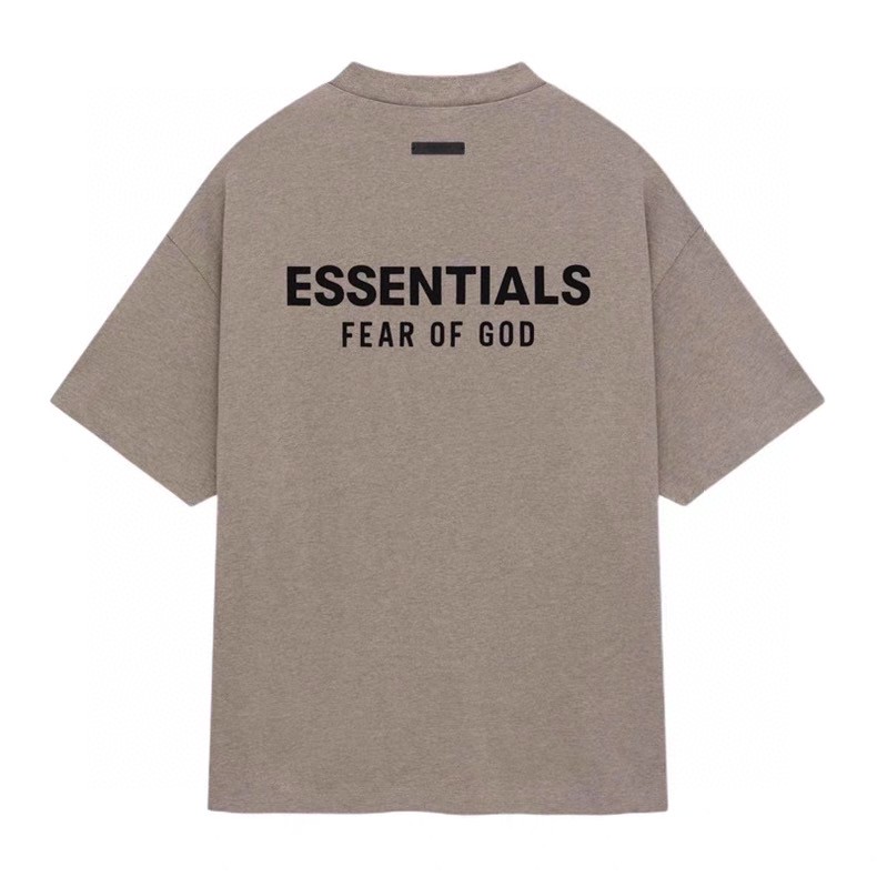 Fear of God Essentials HOLIDAY系列 字母印花圆领短袖 T恤 男女同款 夏款 浅雾灰 陨石黑 深雾灰