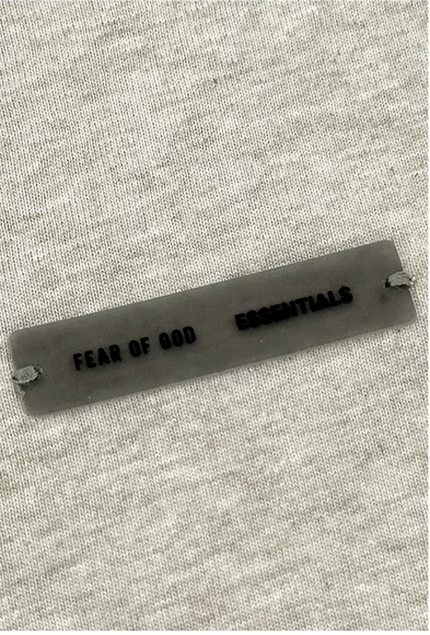 Fear of God Essentials 拉丝银硅胶字母印花圆领短袖 T恤 男女同款 夏款 黑色 燕麦色 希瑟灰