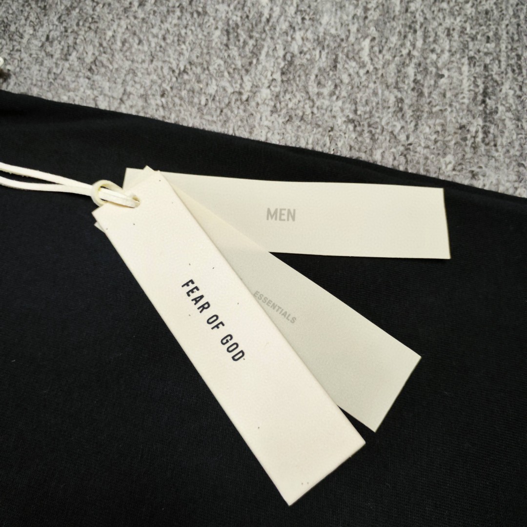 Fear of God Essentials 拉丝银硅胶字母印花圆领短袖 T恤 男女同款 夏款 黑色 燕麦色 希瑟灰