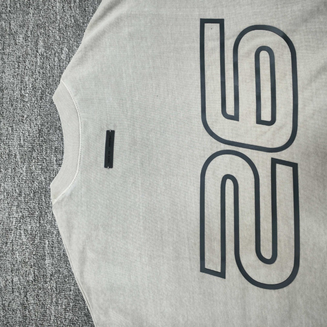 Fear of God Essentials 硅胶字母印花圆领短袖 T恤 男女同款 夏款 铁莫灰 复古黑 烟雾灰