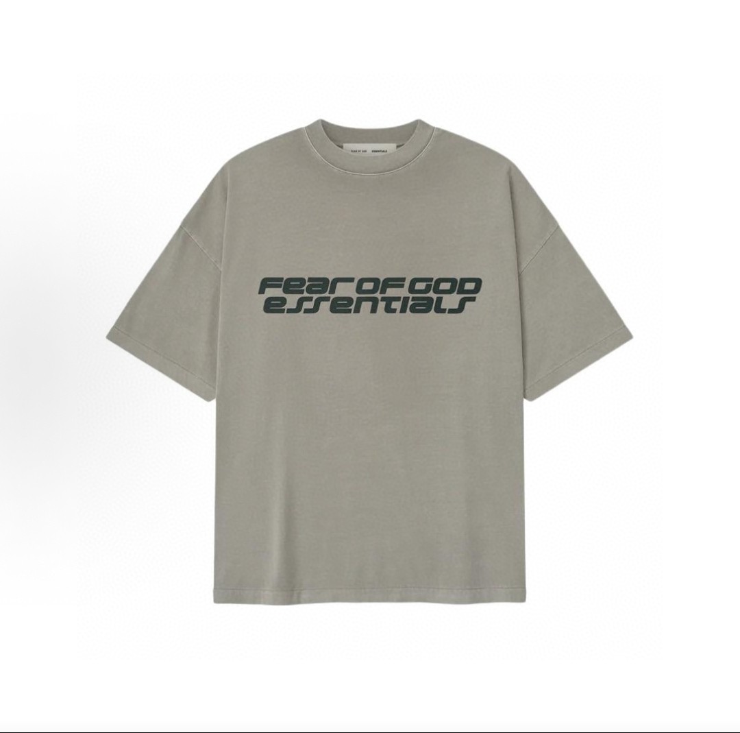 Fear of God Essentials 硅胶字母印花圆领短袖 T恤 男女同款 夏款 铁莫灰 复古黑 烟雾灰