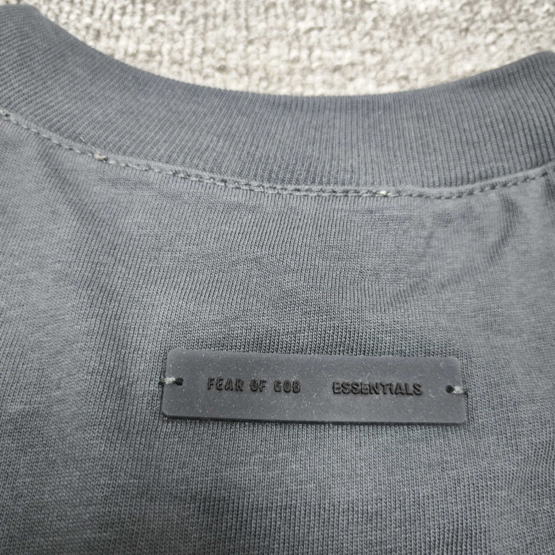 Fear of God Essentials 硅胶字母印花圆领短袖 T恤 男女同款 夏款 铁莫灰 复古黑 烟雾灰