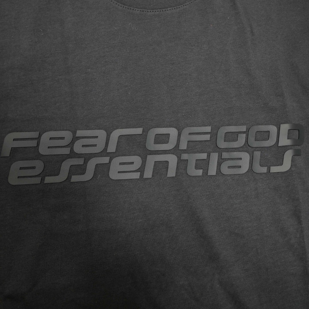 Fear of God Essentials 硅胶字母印花圆领短袖 T恤 男女同款 夏款 铁莫灰 复古黑 烟雾灰