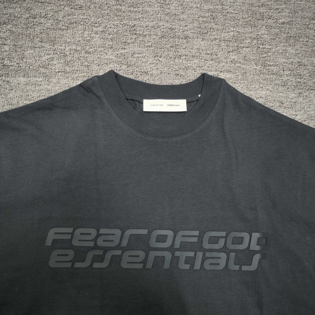 Fear of God Essentials 硅胶字母印花圆领短袖 T恤 男女同款 夏款 铁莫灰 复古黑 烟雾灰