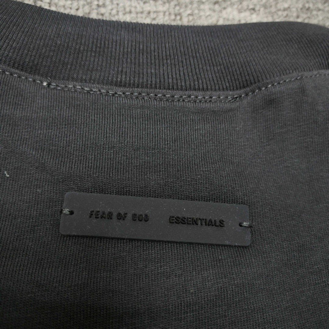 Fear of God Essentials 硅胶字母印花圆领短袖 T恤 男女同款 夏款 铁莫灰 复古黑 烟雾灰