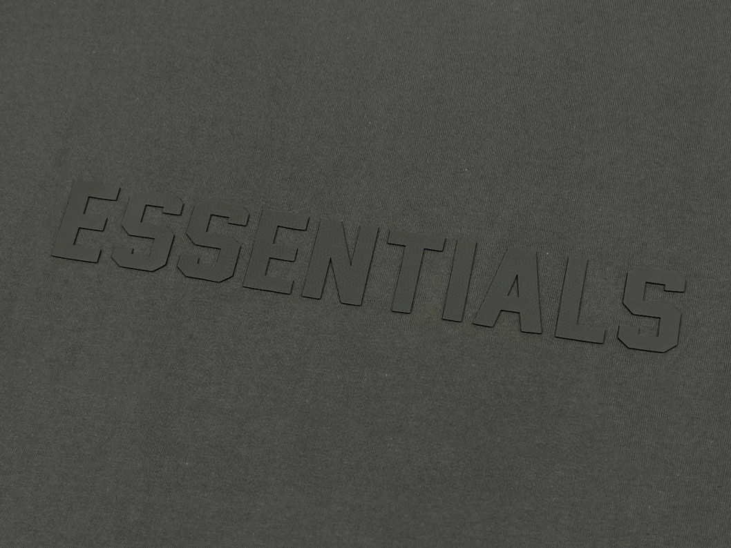 Fear of God Essentials 胸口硅胶字母印花圆领短袖 T恤 男女同款 夏款 雾霾蓝 梅紫色 海豹灰 淡黑色