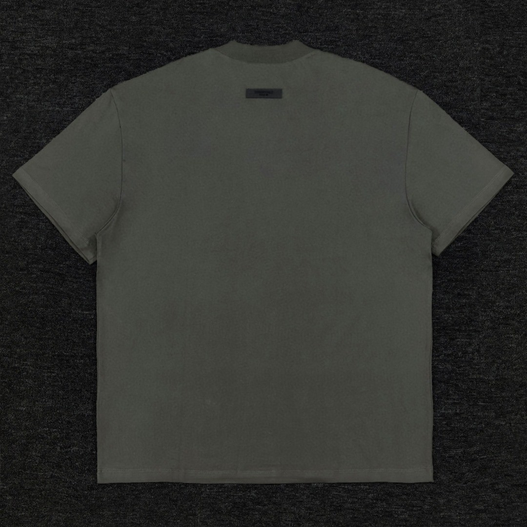 Fear of God Essentials 胸口硅胶字母印花圆领短袖 T恤 男女同款 夏款 雾霾蓝 梅紫色 海豹灰 淡黑色