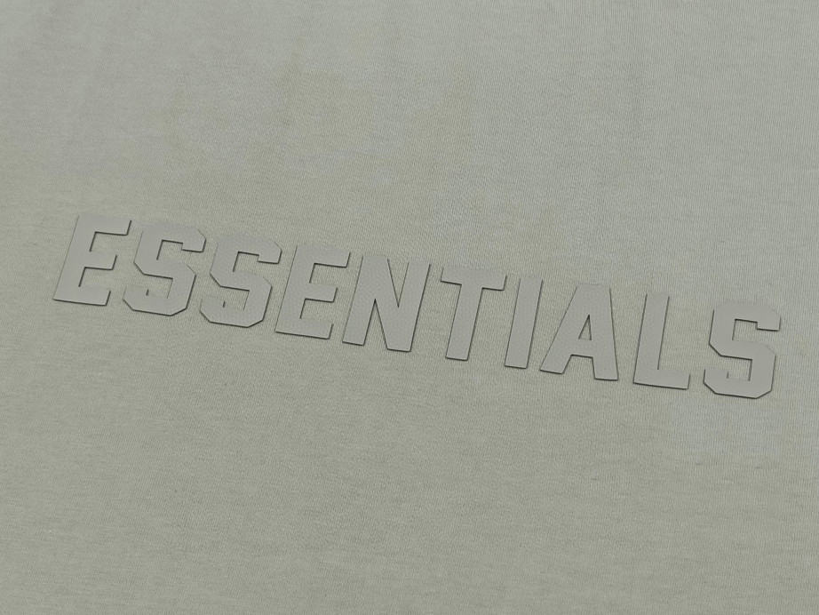 Fear of God Essentials 胸口硅胶字母印花圆领短袖 T恤 男女同款 夏款 雾霾蓝 梅紫色 海豹灰 淡黑色