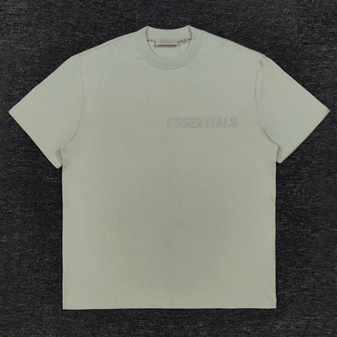 Fear of God Essentials 胸口硅胶字母印花圆领短袖 T恤 男女同款 夏款 雾霾蓝 梅紫色 海豹灰 淡黑色