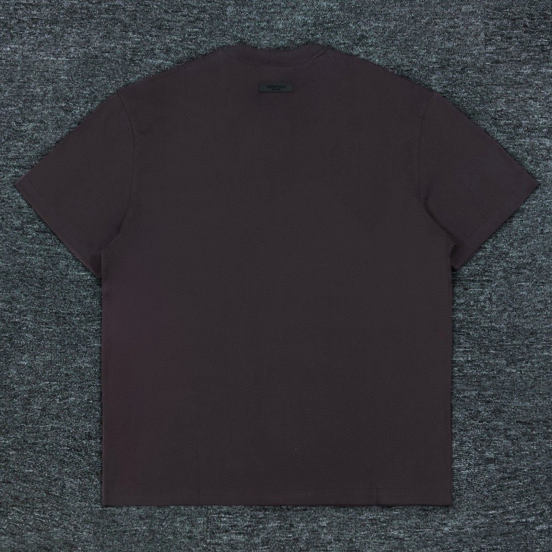 Fear of God Essentials 胸口硅胶字母印花圆领短袖 T恤 男女同款 夏款 雾霾蓝 梅紫色 海豹灰 淡黑色