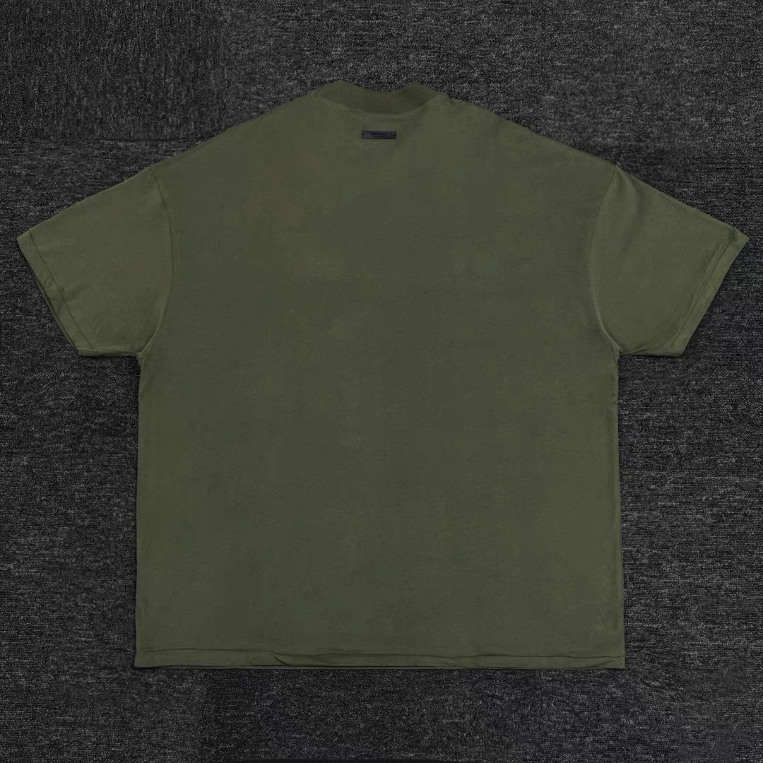 Fear of God Essentials BACK TO SCHOOL系列 字母印花圆领短袖 T恤 男女同款 夏款 曜石黑 橄榄绿 常青绿 燕麦灰 象牙白